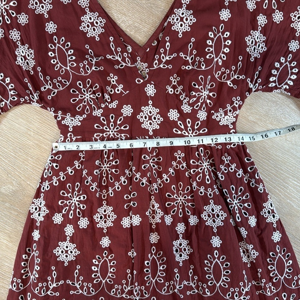 BB Dakota Steve Madden Womens Eyelet Sun Dress Size Small Cottagecore - Picture 7 of 9